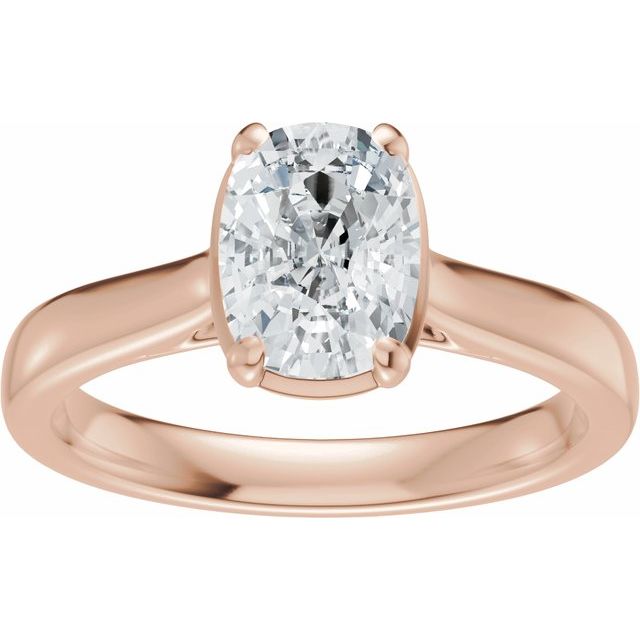 Taylor Engagement Ring - 10ct Rose Gold - Diamond Spread 1