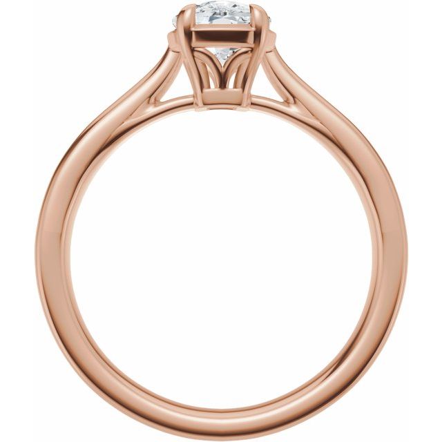 Taylor Engagement Ring - 10ct Rose Gold - Diamond Spread 1