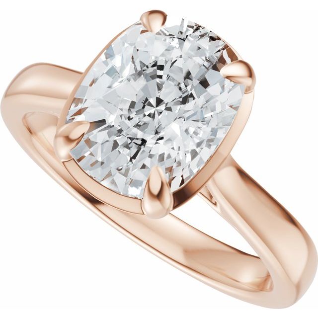 Taylor Engagement Ring - 10ct Rose Gold - Diamond Spread 2