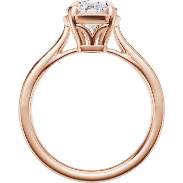 Taylor Engagement Ring - 10ct Rose Gold - Diamond Spread 2