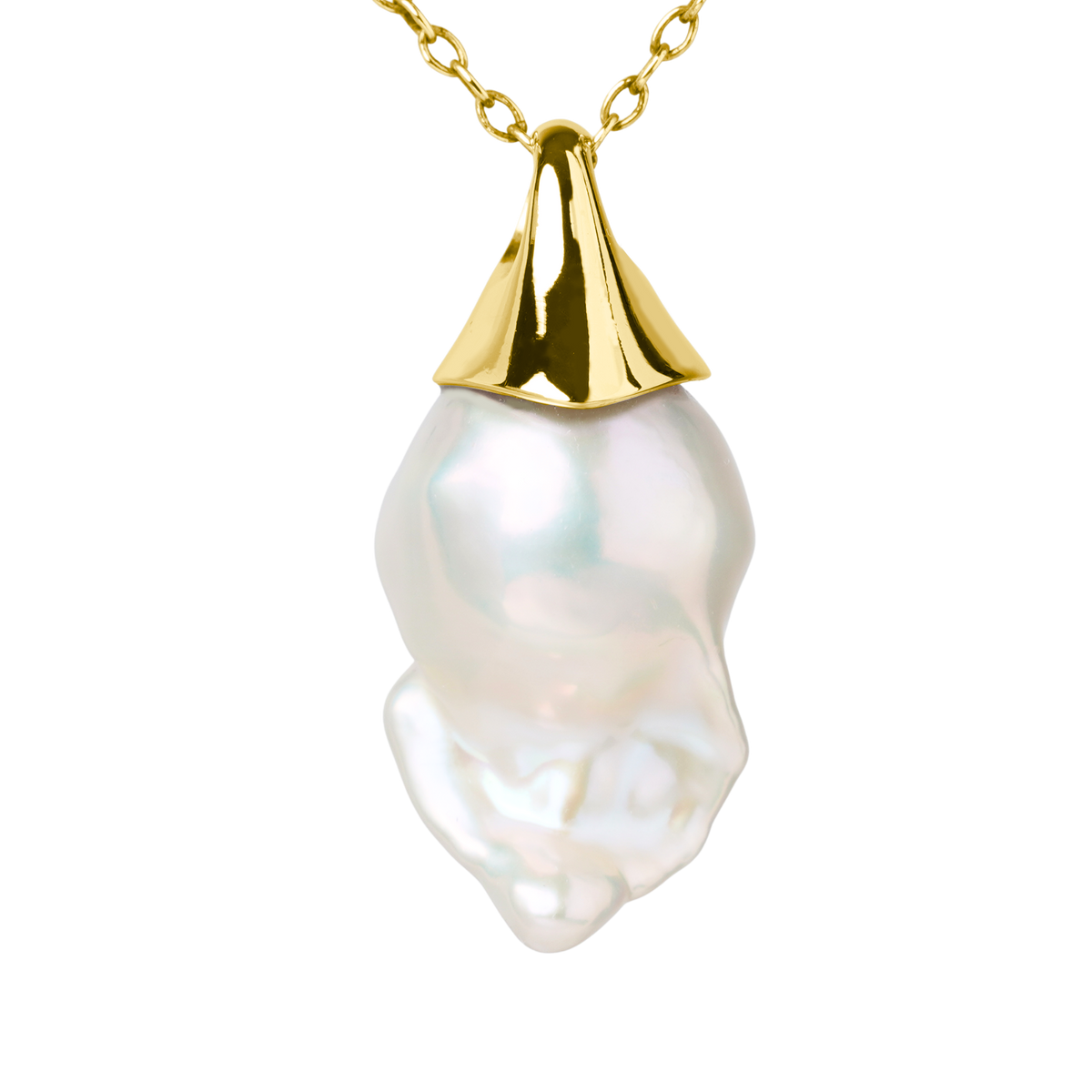 FLUID Baroque Drop Pearl Pendant