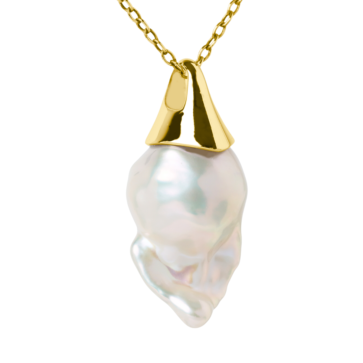 FLUID Baroque Drop Pearl Pendant