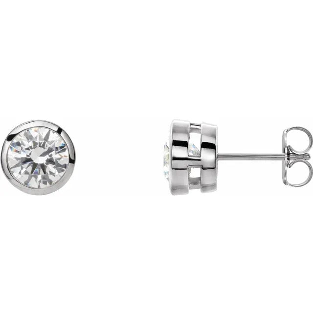 PARIS Bezel set Stud Earrings Jewelry