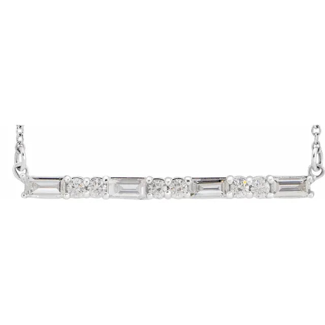 18K White Gold HORIZON Necklace Jewelry