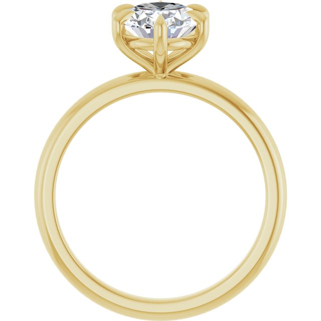 CATALINA Solitaire Oval Engagement Ring with Talon Claws - 18K Yellow Gold - View 2