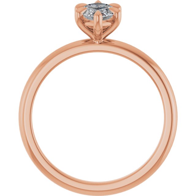 CATALINA Solitaire Marquise Engagement Ring with Talon Claws - 18K Rose Gold - View 2