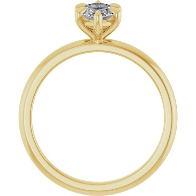 CATALINA Solitaire Marquise Engagement Ring with Talon Claws - 18K Yellow Gold - View 2
