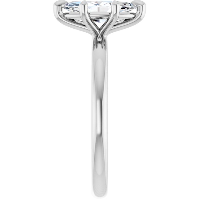 CATALINA Solitaire Marquise Engagement Ring with Talon Claws - Platinum - View 4
