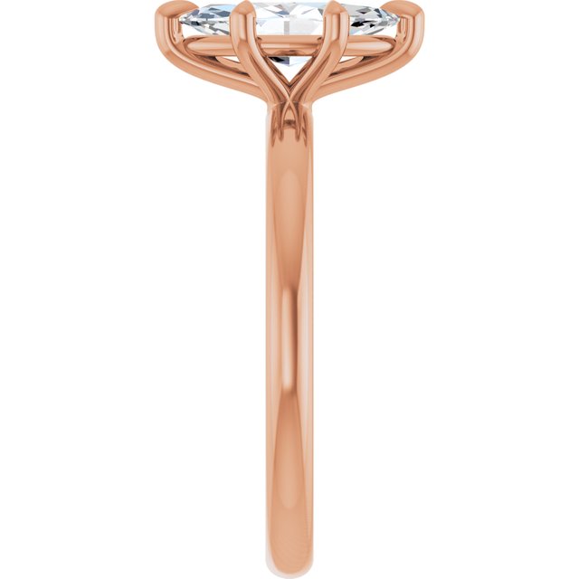 CATALINA Solitaire Marquise Engagement Ring with Talon Claws - 18K Rose Gold - View 4