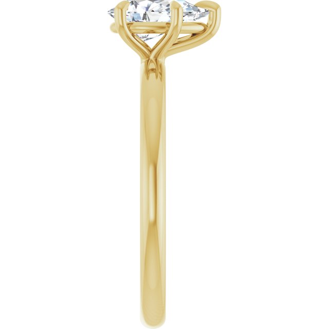 CATALINA Solitaire Pear Engagement Ring with Talon Claws - 18K Yellow Gold - View 4