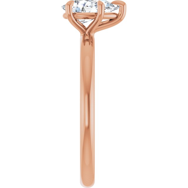 CATALINA Solitaire Pear Engagement Ring with Talon Claws - 18K Rose Gold - View 4