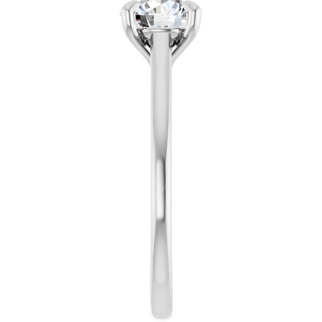 KORA Solitaire Round Engagement Ring - Platinum - View 4