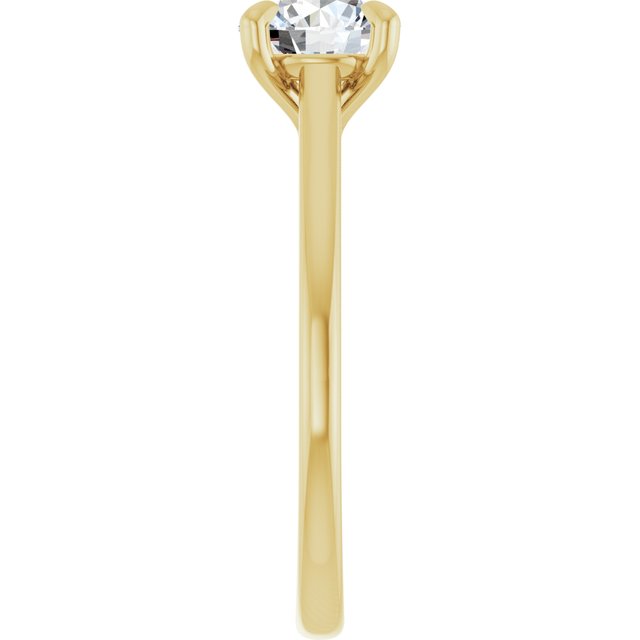 KORA Solitaire Round Engagement Ring - 18K Yellow Gold - View 4