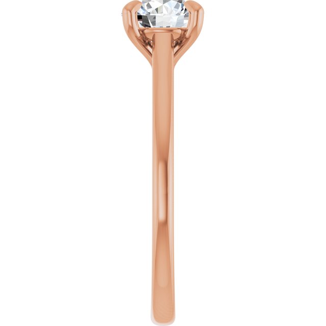 KORA Solitaire Round Engagement Ring - 18K Rose Gold - View 4