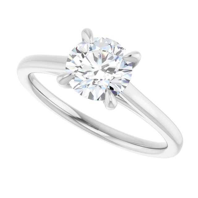 KORA Solitaire Round Engagement Ring - Platinum - View 5