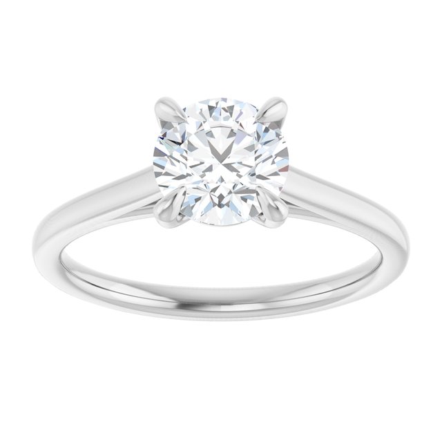 KORA Solitaire Round Engagement Ring - Platinum - View 3