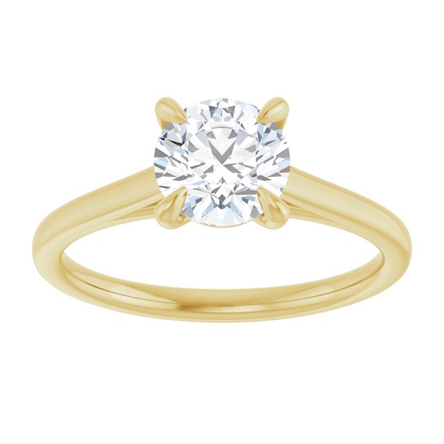 KORA Solitaire Round Engagement Ring - 18K Yellow Gold - View 3