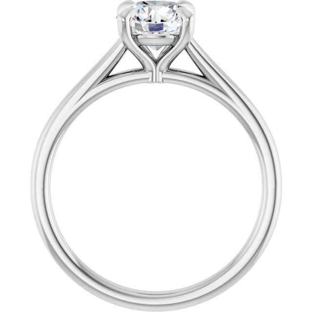 KORA Solitaire Round Engagement Ring - Platinum - View 2