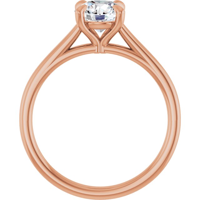 KORA Solitaire Round Engagement Ring - 18K Rose Gold - View 2