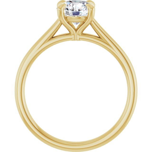 KORA Solitaire Round Engagement Ring - 18K Yellow Gold - View 2