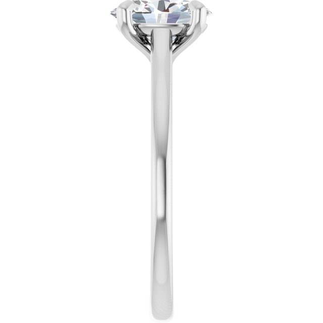 KORA Solitaire Oval Engagement Ring - Platinum - View 4