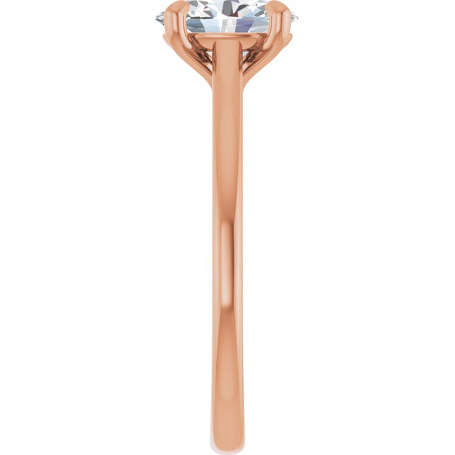 KORA Solitaire Oval Engagement Ring - 18K Rose Gold - View 4