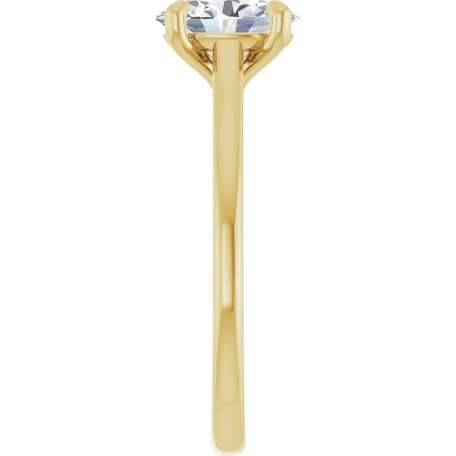 KORA Solitaire Oval Engagement Ring - 18K Yellow Gold - View 4