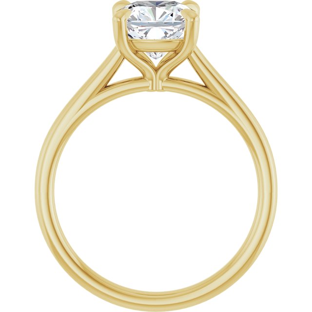KORA Solitaire Cushion Engagement Ring - 18K Yellow Gold - View 2
