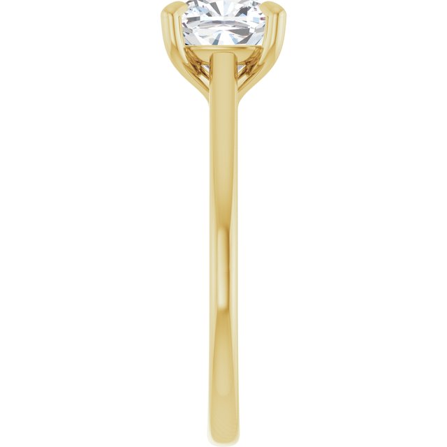 KORA Solitaire Cushion Engagement Ring - 18K Yellow Gold - View 4