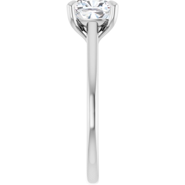 KORA Solitaire Cushion Engagement Ring - Platinum - View 4
