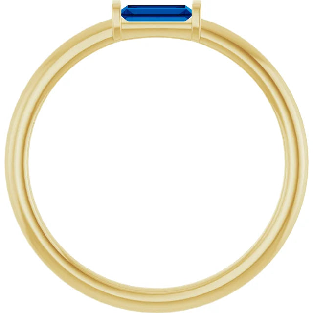 10K White 1/10 CTW Lab-Grown Diamond Stackable Ring