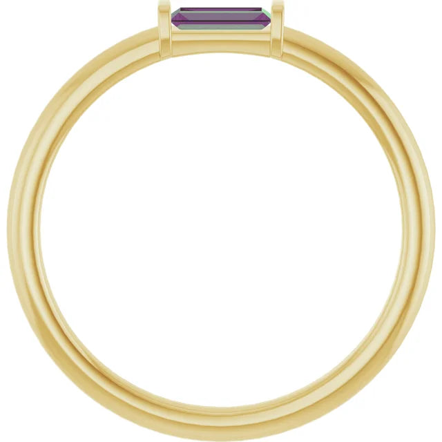 10K White 1/10 CTW Lab-Grown Diamond Stackable Ring