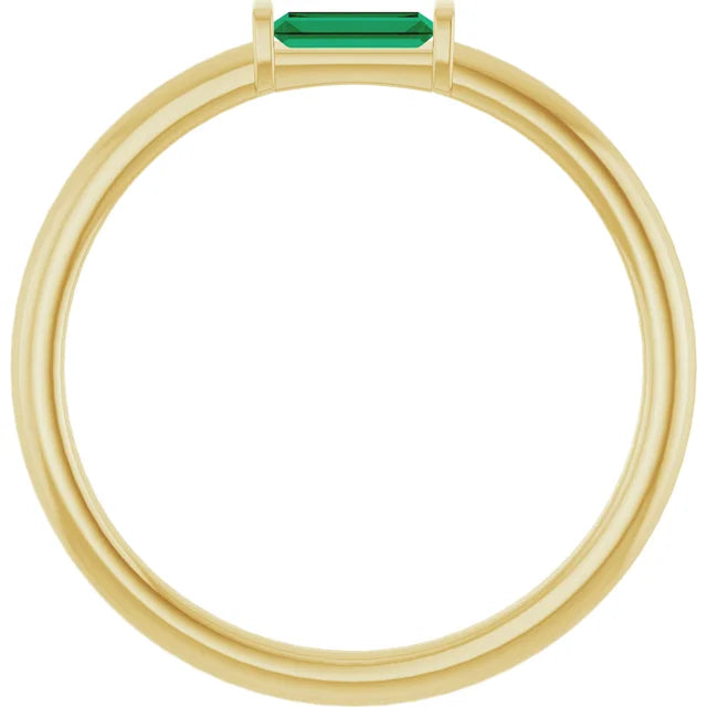 10K White 1/10 CTW Lab-Grown Diamond Stackable Ring