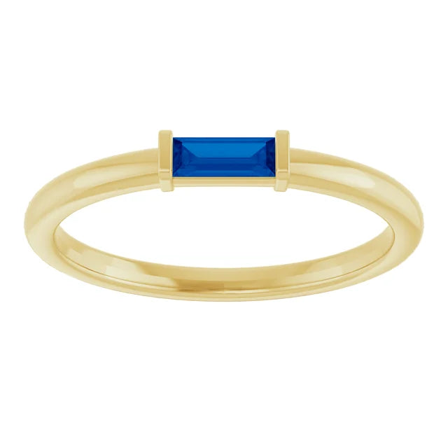 10K White 1/10 CTW Lab-Grown Diamond Stackable Ring