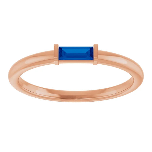 10K White 1/10 CTW Lab-Grown Diamond Stackable Ring