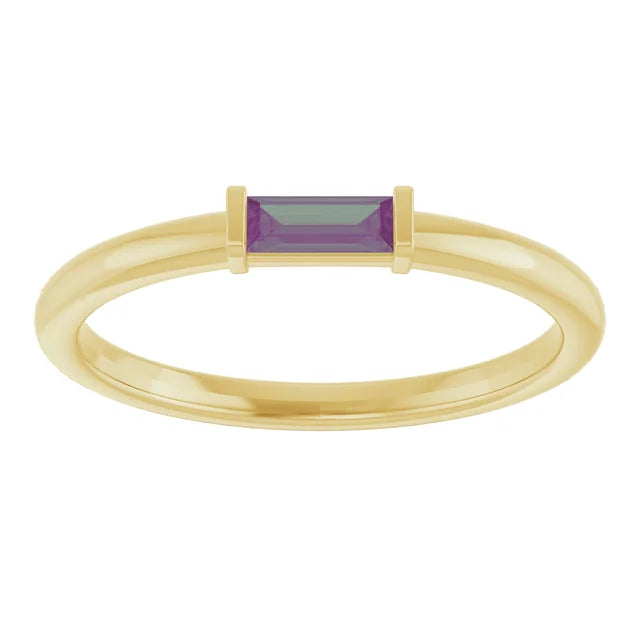 10K White 1/10 CTW Lab-Grown Diamond Stackable Ring