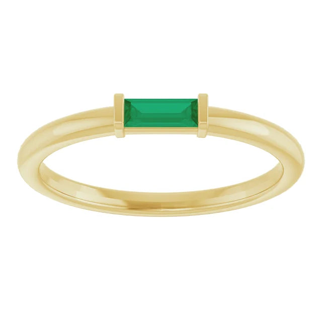 10K White 1/10 CTW Lab-Grown Diamond Stackable Ring