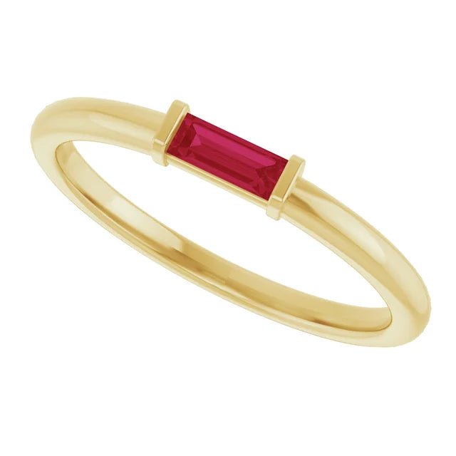10K White 1/10 CTW Lab-Grown Diamond Stackable Ring