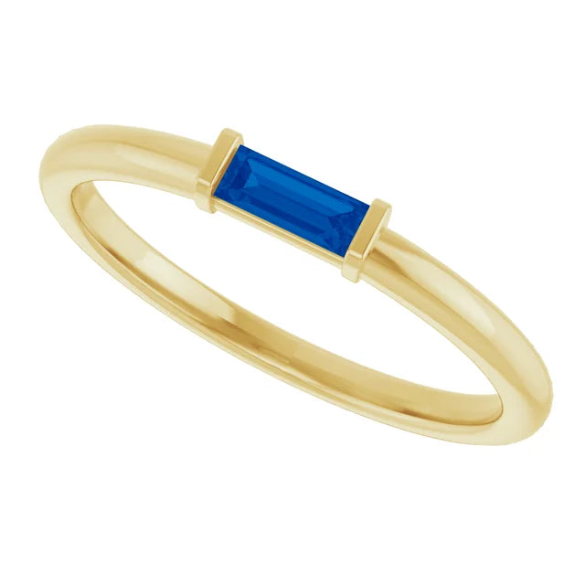 10K White 1/10 CTW Lab-Grown Diamond Stackable Ring