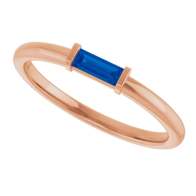 10K White 1/10 CTW Lab-Grown Diamond Stackable Ring
