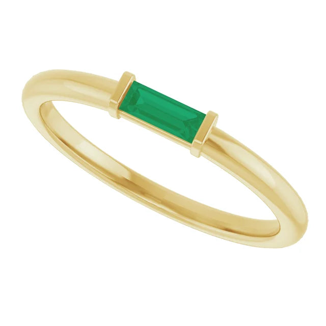 10K White 1/10 CTW Lab-Grown Diamond Stackable Ring