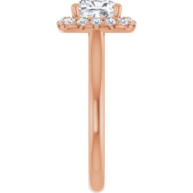 KOURTNEY Halo Cushion Engagement Ring - 18K Rose Gold - View 4