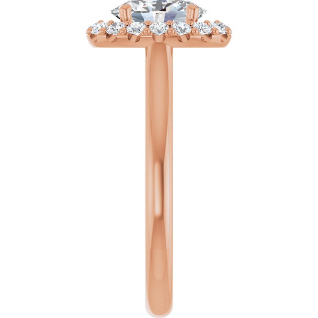 KOURTNEY Halo Oval Engagement Ring - 18K Rose Gold - View 4