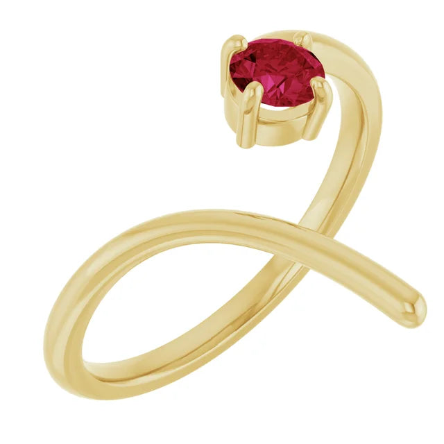 10K White 0.25ct Lab-Grown Negative Space Ring