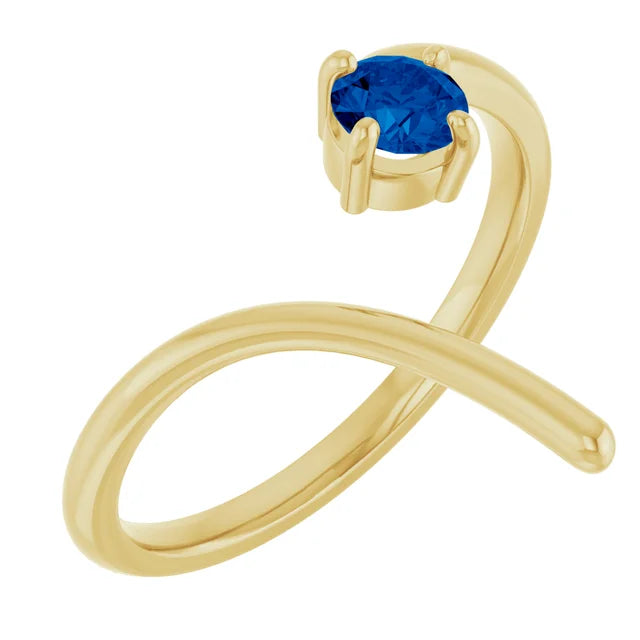 10K White 0.25ct Lab-Grown Negative Space Ring