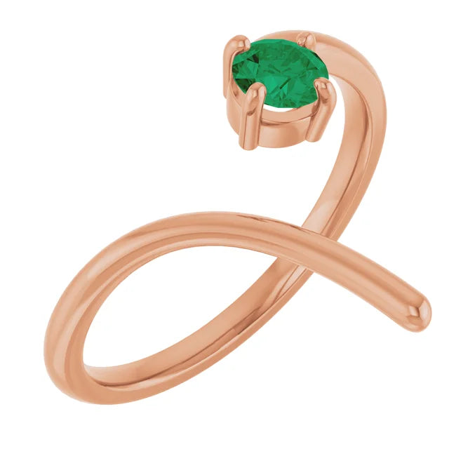 10K White 0.25ct Lab-Grown Negative Space Ring