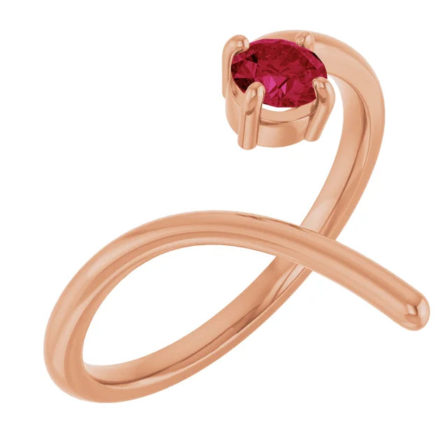10K White 0.25ct Lab-Grown Negative Space Ring