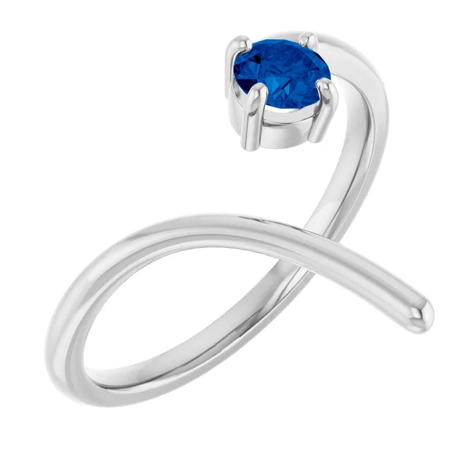 10K White 0.25ct Lab-Grown Negative Space Ring