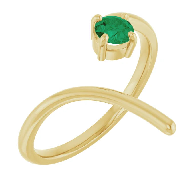 10K White 0.25ct Lab-Grown Negative Space Ring