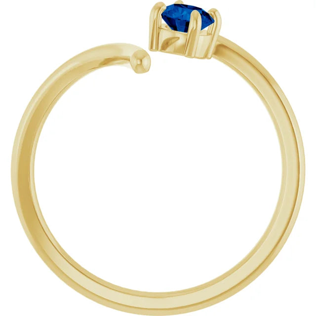 10K White 0.25ct Lab-Grown Negative Space Ring